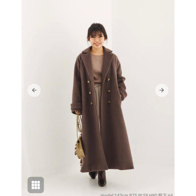 【美品】COHINA バックフレアチェスターコート レディースのジャケット/アウター(チェスターコート)の商品写真