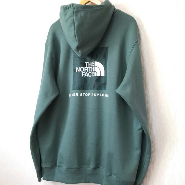 レアカラー ♪ 新品 ノースフェイス BOX パーカー モスグリーン 3XL