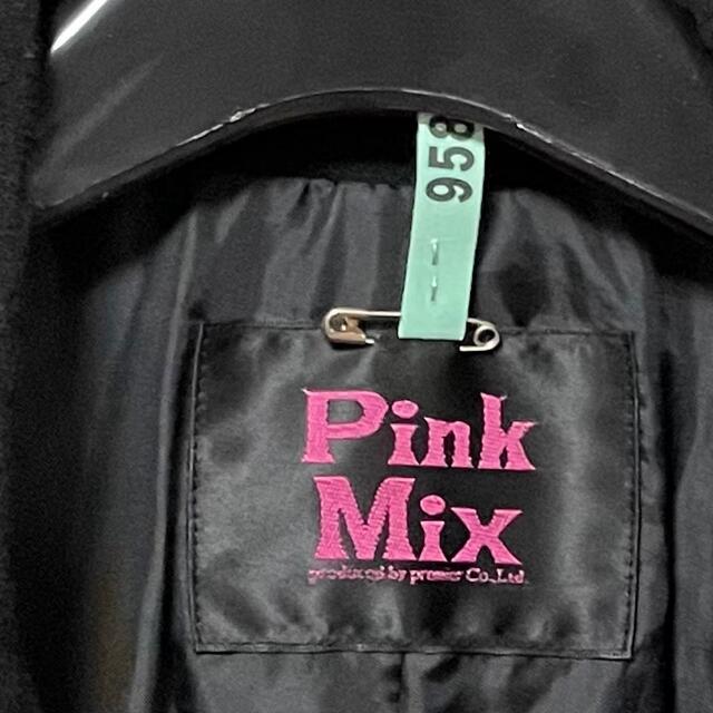 Pink Mix(ピンクミックス)の＊Pink Mixレディース＊可愛カッコいいコート＊黒❣️ レディースのジャケット/アウター(ロングコート)の商品写真