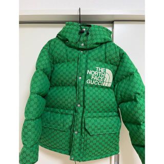 グッチ(Gucci)のGUCCI×NORTHFACE グッチノースフェイス ダウンジャケット グリーン(ダウンジャケット)