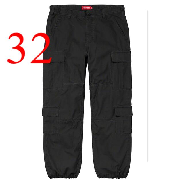 上品【最安値】 supreme cargo pant 32 黒 シュプリーム カーゴパンツ