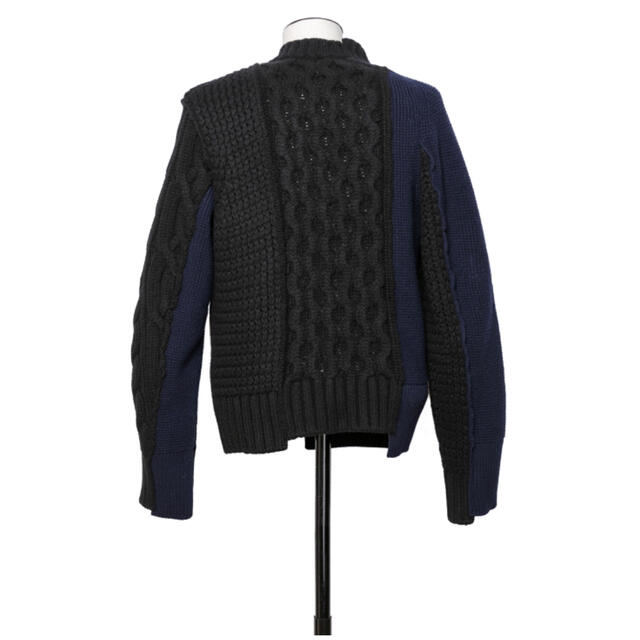 sacai knit zipup blouson