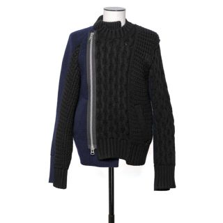 サカイ(sacai)のsacai Wool Knit Zip Up Blouson / Men 新品(ニット/セーター)