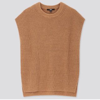 ユニクロ(UNIQLO)のUNIQLO コットンブレンドサイドスリットベスト　ニット(ベスト/ジレ)