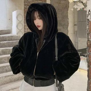 ZARA アウター パーカー もこもこ