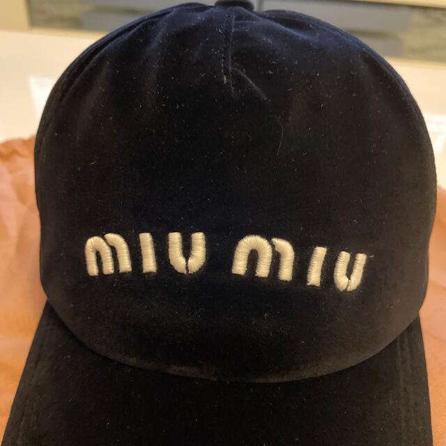 miumiu - MIUMIU♡ベルベット生地CAPの通販 by MO｜ミュウミュウならラクマ