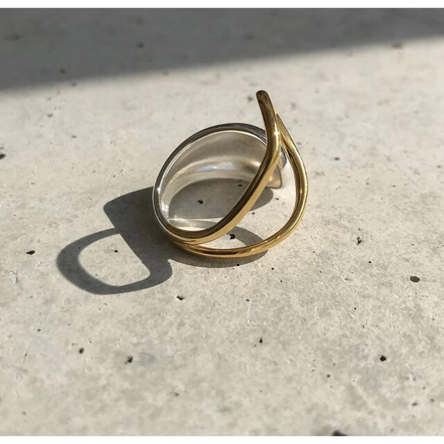AHKAH(アーカー)の【NEW】新品インポート♡S925 シルバー ゴールド バイカラー 指輪 リング レディースのアクセサリー(リング(指輪))の商品写真