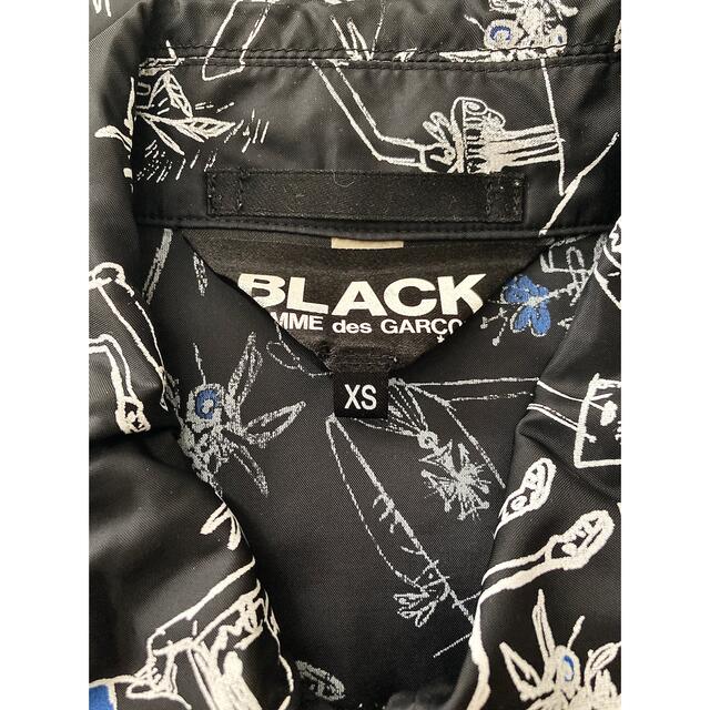 BLACK des GARCONS - AD2014 15ss プリント加工 総柄 丸襟コーチジャケットの通販 by そらそらフォロー割｜ブラックコムデギャルソンならラクマ COMME 超歓迎特価