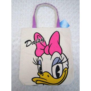 ディズニー(Disney)の【新品】デイジーダック★帆布 トートバッグ(フェイス)ディズニー(トートバッグ)