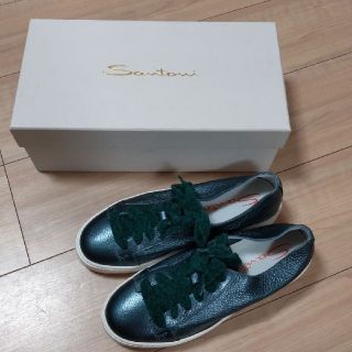 サントーニ Santoni スニーカー 8 エルメス Hermes 箱付未使用新