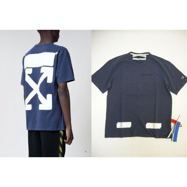 OFF-WHITE(オフホワイト)のサイズS■OFF-WHITE x CHAMPION■Tシャツ■新品本物■メンズ メンズのトップス(Tシャツ/カットソー(半袖/袖なし))の商品写真