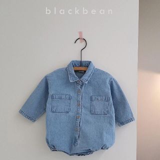 ブラックビーン　ロンパース70cm 80cm(ロンパース)