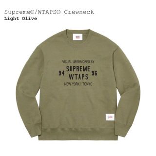 シュプリーム(Supreme)のsupreme wtaps crewneck Mサイズ　OLIVE(スウェット)