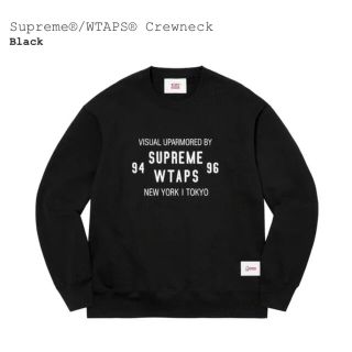 シュプリーム(Supreme)のSupreme WTAPS Crewneck BLACK Lサイズ(スウェット)