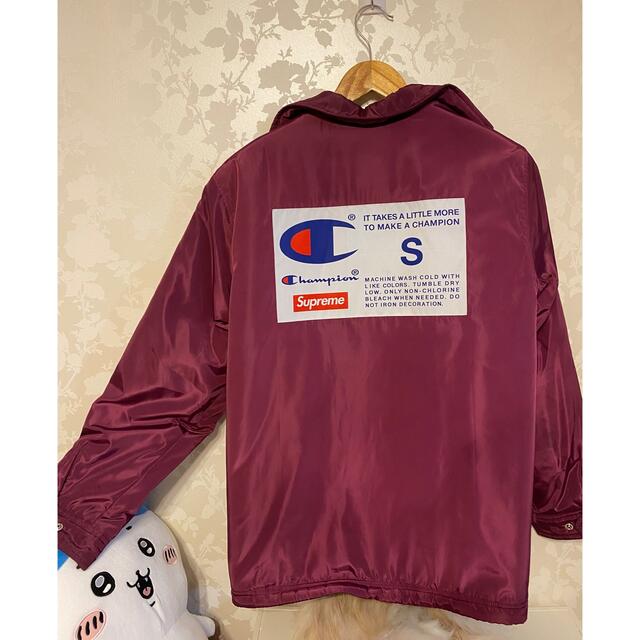 supreme × champion ボア コーチジャケット S パープル-