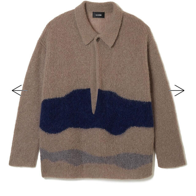 TOGA(トーガ)のsoduk drawing knit / brown スドーク レディースのトップス(ニット/セーター)の商品写真