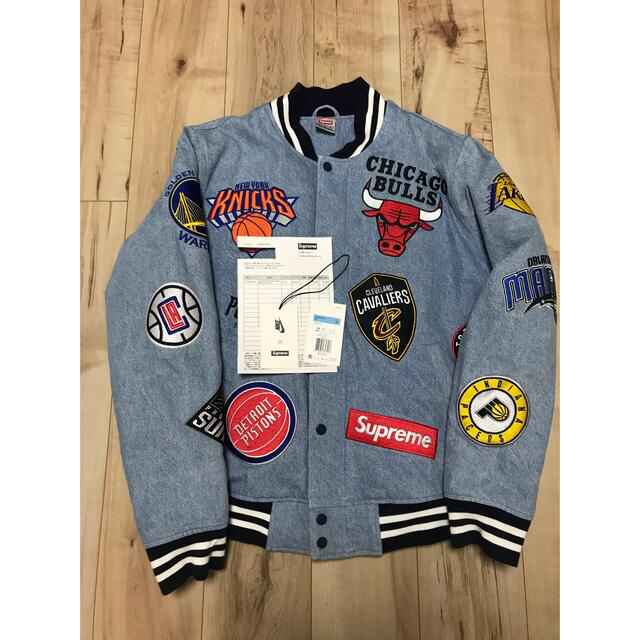 Supreme(シュプリーム)のsupreme/Nike/NBA Teams Warm-Up デニムMサイズ メンズのジャケット/アウター(Gジャン/デニムジャケット)の商品写真