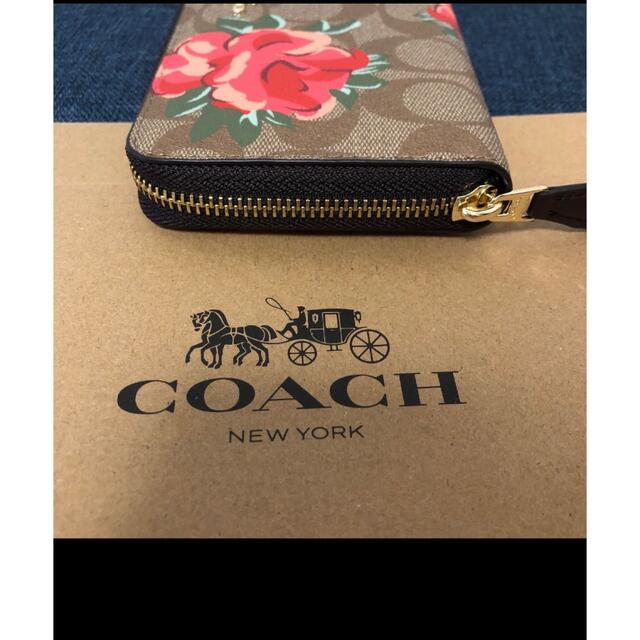 COACH コーチ 長財布 シグネチャーバラ柄