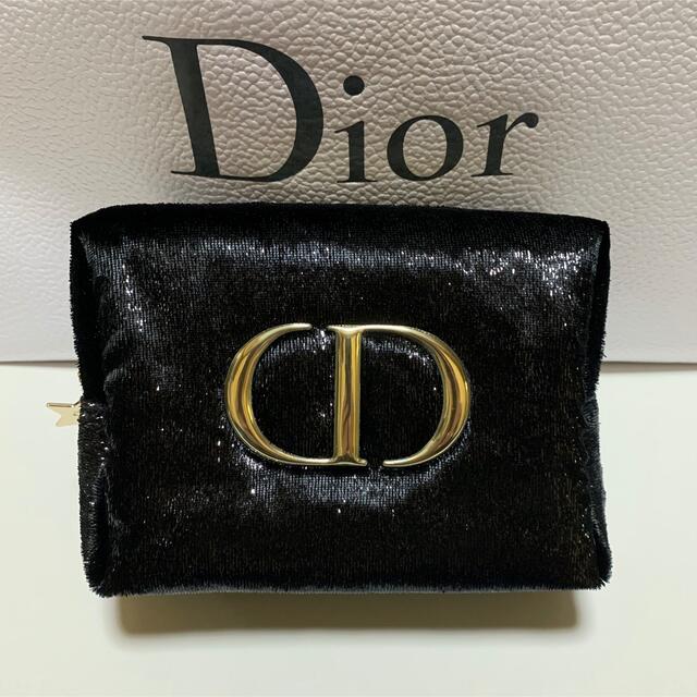 Dior(ディオール)の新品未使用❤︎ディオール❤︎クリスマスオファー　ポーチ黒 レディースのファッション小物(ポーチ)の商品写真