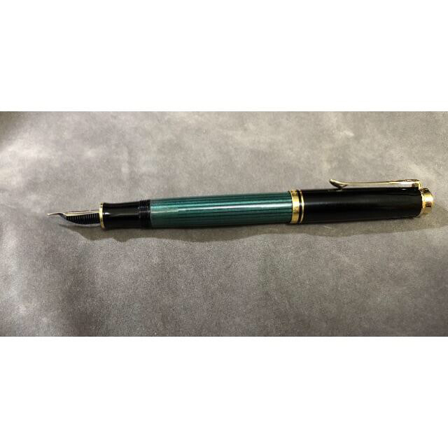 Pelikan M400 緑縞 Fニブ 万年筆-