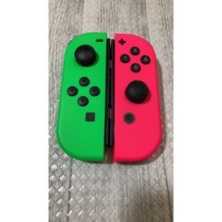 ニンテンドースイッチ(Nintendo Switch)のSwitch ジョイコン ネオングリーン×ネオンピンク スプラカラー(その他)