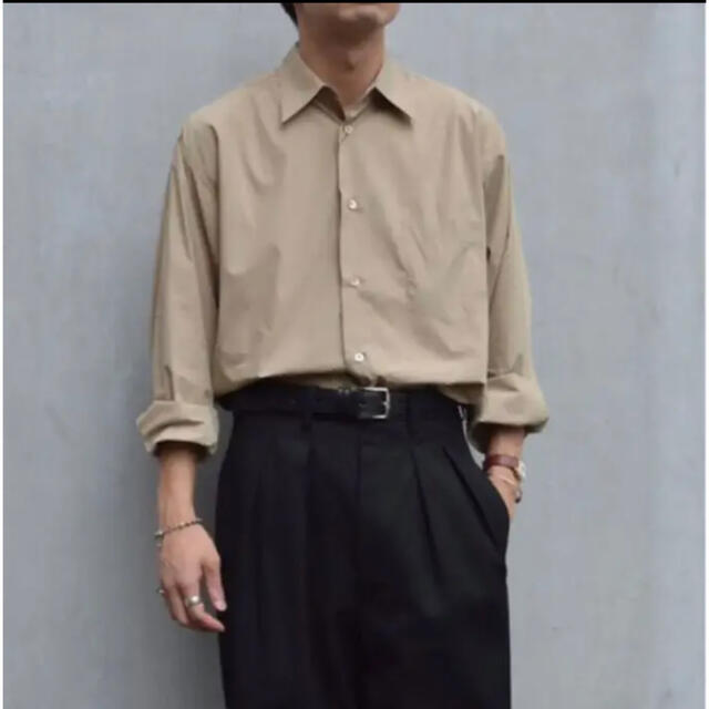 1LDK SELECT(ワンエルディーケーセレクト)のI "OFFICER SHIRT" [BEIGE] メンズのトップス(シャツ)の商品写真