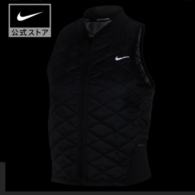 NIKE(ナイキ)のセール！！新品ナイキ エアロレイヤー レディース ランニングベスト ブラックM レディースのトップス(ベスト/ジレ)の商品写真