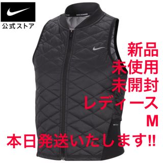 ナイキ(NIKE)のセール！！新品ナイキ エアロレイヤー レディース ランニングベスト ブラックM(ベスト/ジレ)