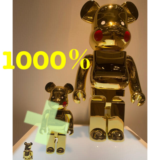 BE@RBRICK ピカチュウ GOLDCHROME 1000％