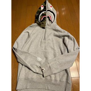 アベイシングエイプ(A BATHING APE)のBAPE Shark Half Zip Pullover Hoodie Mサイズ(パーカー)