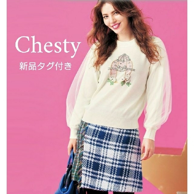 Chesty(チェスティ)の新品 Chesty バードゲージニット 美人百花 Chay レディースのトップス(ニット/セーター)の商品写真