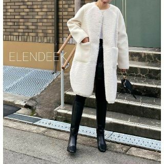 elendeek エコボアコート　アイボリー　美品