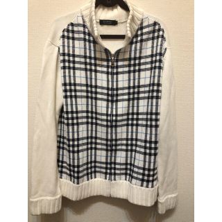 バーバリーブラックレーベル(BURBERRY BLACK LABEL)のバーバリー ブラックレーベル ジップアップニット(ブルゾン)