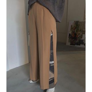 アメリヴィンテージ(Ameri VINTAGE)のAmeri◆MEDI TWIN CHEETAH SCARF PANTS BE M(カジュアルパンツ)