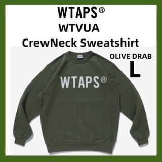 ダブルタップス(W)taps)のWTAPS WTVUA L ダブルタップス クルーネック CrewNeck 緑(スウェット)