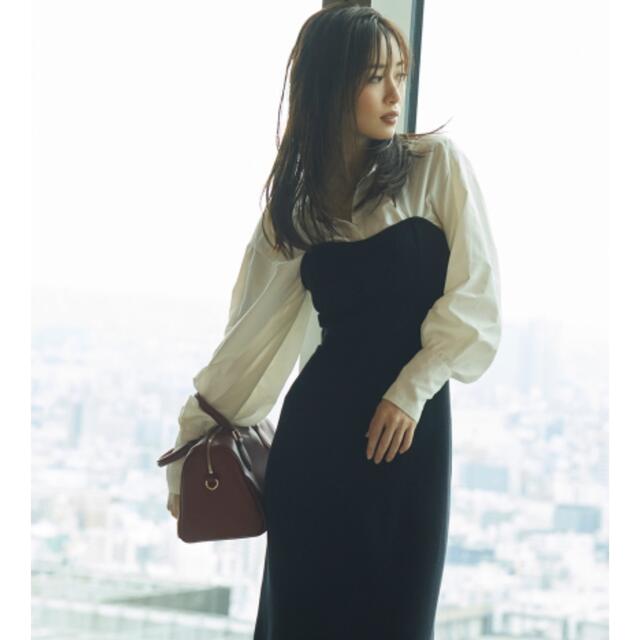 SNIDEL - ♡スナイデル　オーバーシャツドッキングニットワンピース