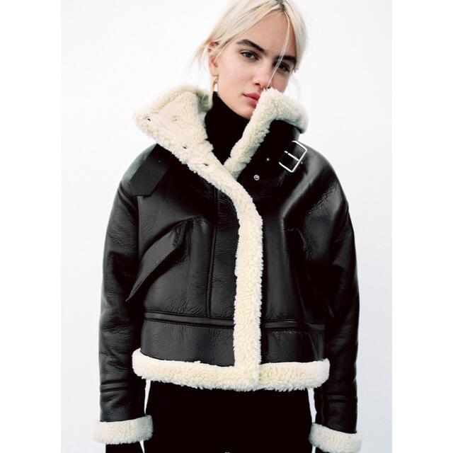 ZARA - ZARA ボア&レザージャケットの通販 by he's shop|ザラ ZARA - ZARA ボア&レザージャケットの通販 by he's shop|ザラ