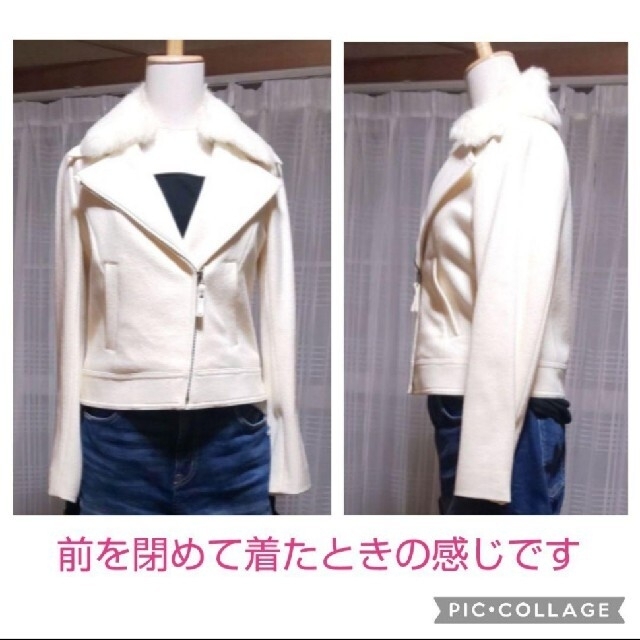 agnes b.(アニエスベー)のas様ご専用♥️冬物売り切り 新品 未使用 agnes b. ウール ライダース レディースのジャケット/アウター(ライダースジャケット)の商品写真