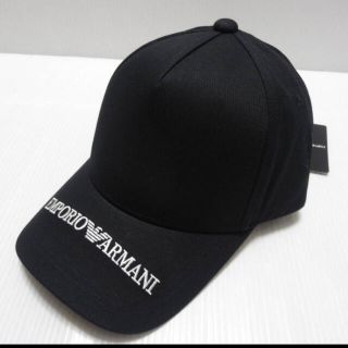 エンポリオアルマーニ(Emporio Armani)の新品 エンポリオアルマーニ  ロゴキャップ 黒(キャップ)