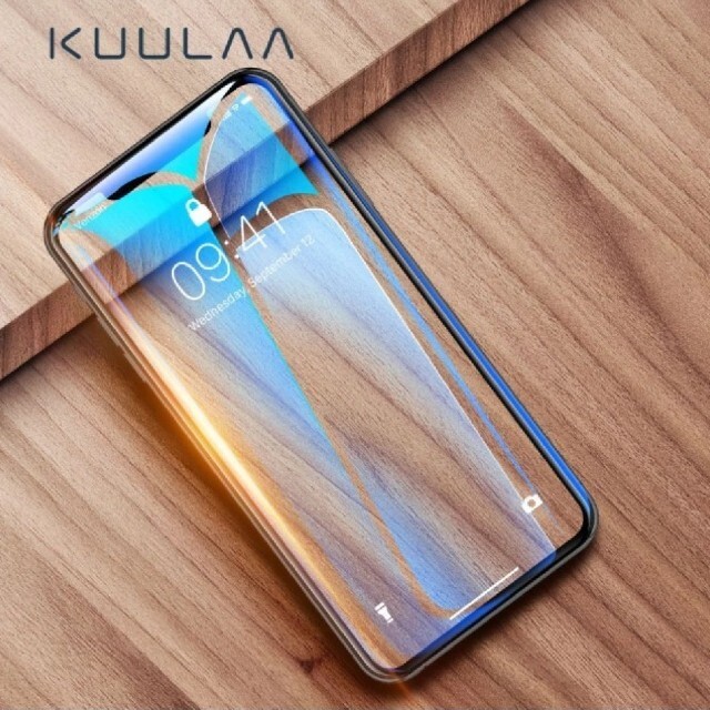 新品　Kuulaa　IphoneX用　スクリーンプロテクター強化ガラスカバー スマホ/家電/カメラのスマホアクセサリー(保護フィルム)の商品写真