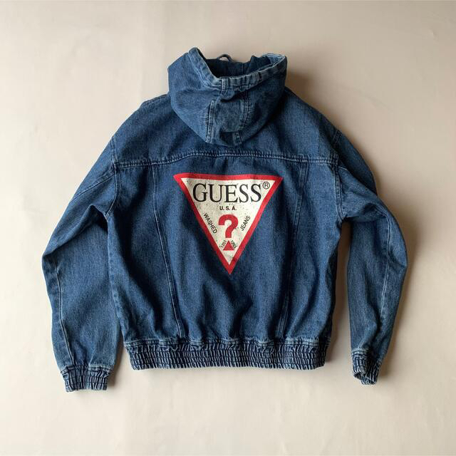 GUESS トライアングルロゴ デニムフーディー ジャケット