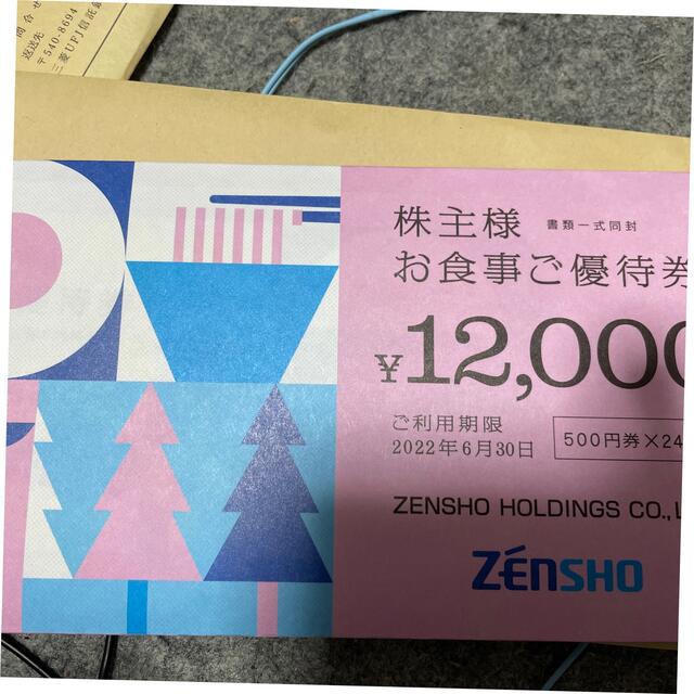 ゼンショー　株主優待12000円分