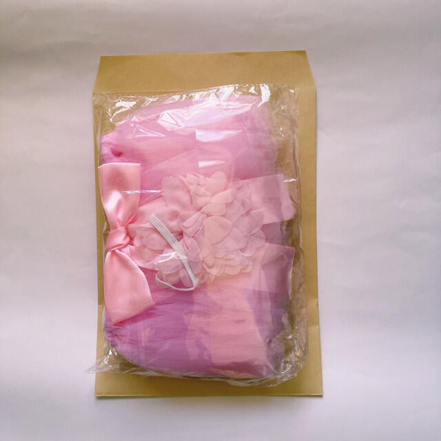 ベビーコスチューム ニューボーンフォト チュチュ ヘアバンド セット ピンク キッズ/ベビー/マタニティのベビー服(~85cm)(セレモニードレス/スーツ)の商品写真