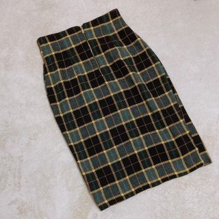 ザラ(ZARA)のZARA チェックタイトスカート　ハイウエスト(ひざ丈スカート)