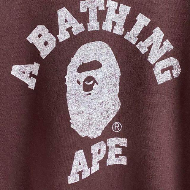 A Bathing ape スウェット トレーナー ボルドー Lの通販 by 古着屋Checkmate⭐︎｜アベイシングエイプならラクマ BATHING APE - ◎《デカロゴ》A 人気豊富な