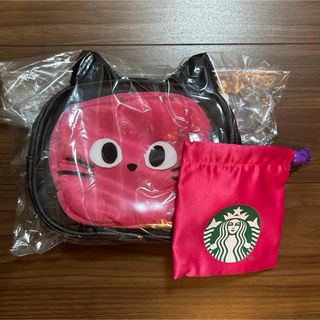 スターバックス(Starbucks)の【新品】スターバックス ハロウィン ねこポーチ(ポーチ)