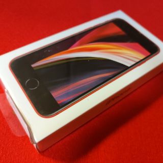 アイフォーン(iPhone)のパッケージ未開封 新品 au iPhone SE 64GB 第2世代 レッド 赤(スマートフォン本体)