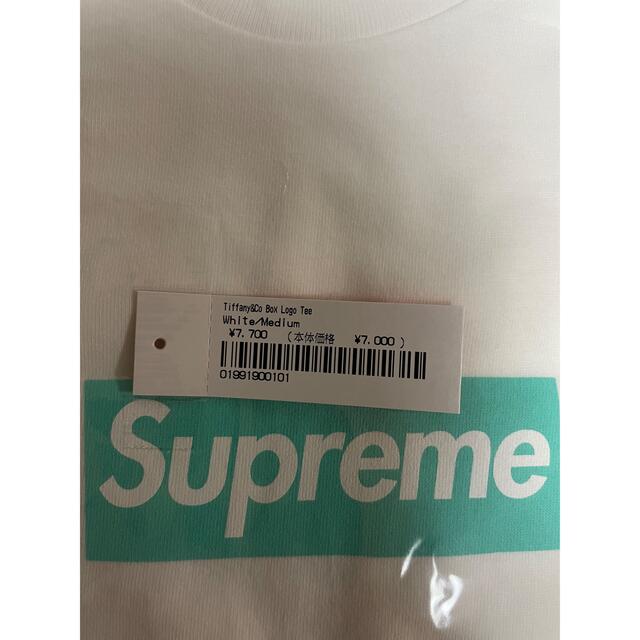 Supreme(シュプリーム)のSupreme x Tiffany  Box Logo Tee  M メンズのトップス(Tシャツ/カットソー(半袖/袖なし))の商品写真