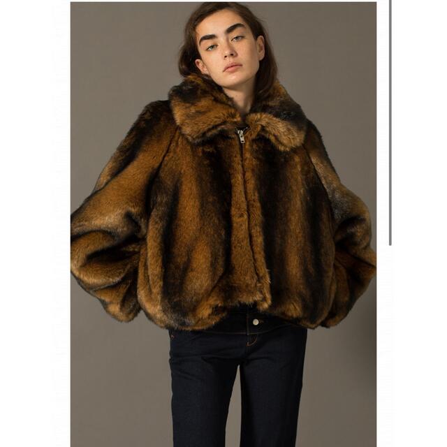 leinwand Mama's Faux-fur Jacket / Brown レディースのジャケット/アウター(毛皮/ファーコート)の商品写真