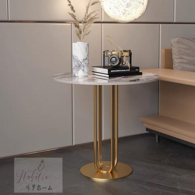 高級感サイドテーブル インテリア テーブル リビング 寝室ゴールド 花台 飾り台